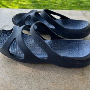 CROCS Women's Slide Sandals with Strap Detailing Navy Blue